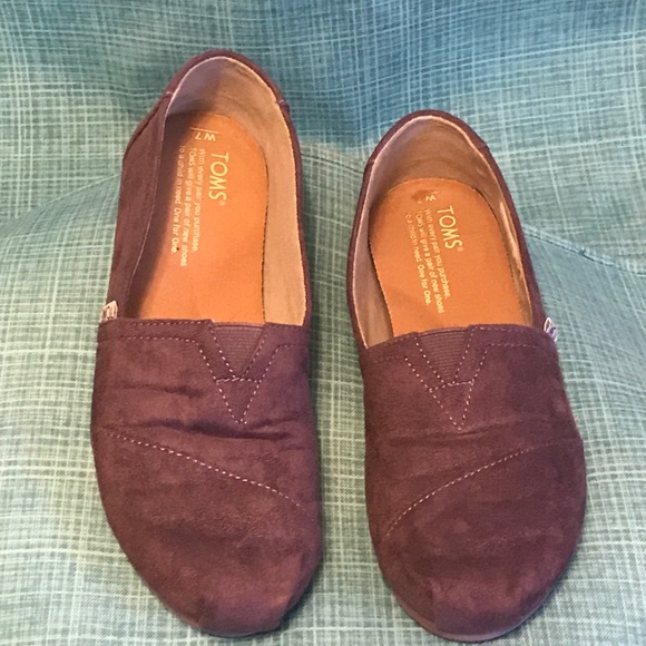 Toms - Women’s Size 7 Dark Purple Slip-Ons - Picture 1 of 6